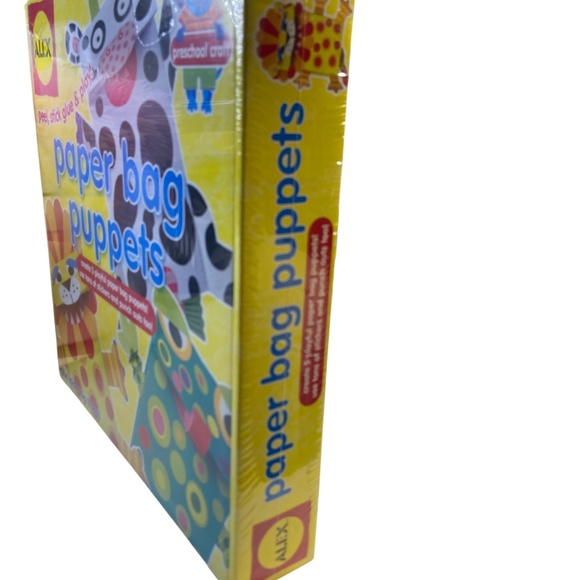ALEX Toys Paper Bag Puppets Craft Kit for Kids – DIY Sticker & Shape Puppet - Picture 3 of 11